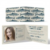 Konfirmation Einladungskarten - Maritim Fische